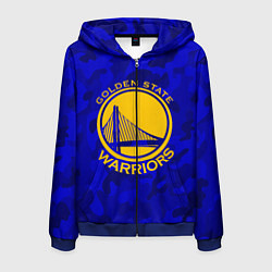 Толстовка 3D на молнии мужская GOLDEN STATE WARRIORS, цвет: 3D-синий