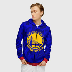 Толстовка 3D на молнии мужская GOLDEN STATE WARRIORS, цвет: 3D-красный — фото 2