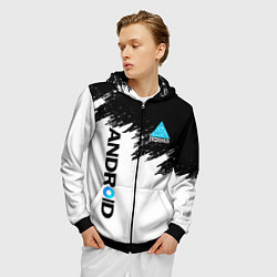 Толстовка 3D на молнии мужская DETROIT BECOME HUMAN, цвет: 3D-черный — фото 2