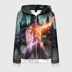 Толстовка 3D на молнии мужская Dark Souls 3 Pontiff Sulyvahn, цвет: 3D-белый