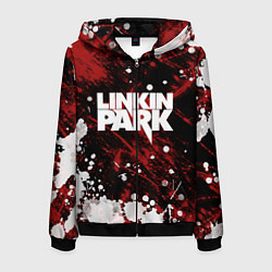 Толстовка 3D на молнии мужская Linkin Park, цвет: 3D-черный