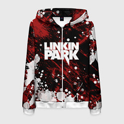 Толстовка 3D на молнии мужская Linkin Park, цвет: 3D-белый