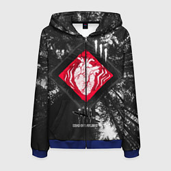 Толстовка 3D на молнии мужская DBD - beating heart, цвет: 3D-синий