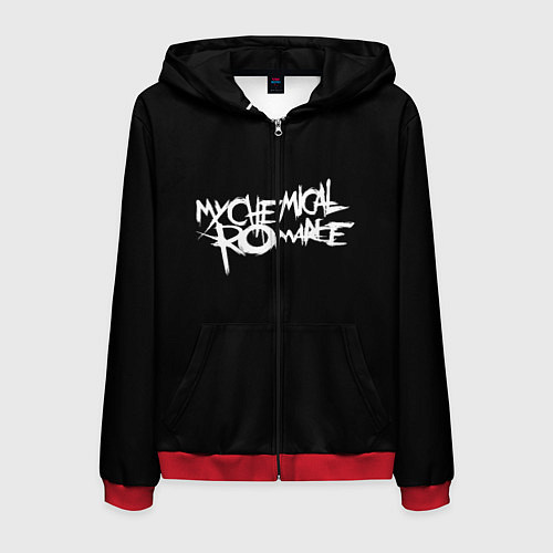 Мужская толстовка на молнии My Chemical Romance spider / 3D-Красный – фото 1