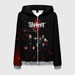 Толстовка 3D на молнии мужская Slipknot, цвет: 3D-меланж