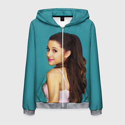 Толстовка 3D на молнии мужская Ariana Grande Ариана Гранде, цвет: 3D-меланж