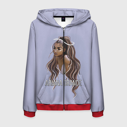 Мужская толстовка на молнии Ariana Grande Ариана Гранде / 3D-Красный – фото 1