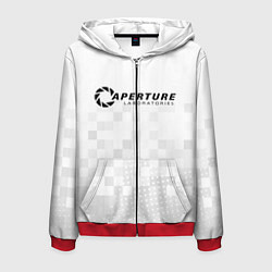 Толстовка 3D на молнии мужская PORTAL, цвет: 3D-красный