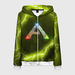 Толстовка 3D на молнии мужская Ark Survival Evolved, цвет: 3D-белый