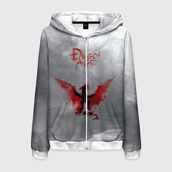 Толстовка 3D на молнии мужская Dragon Age, цвет: 3D-белый
