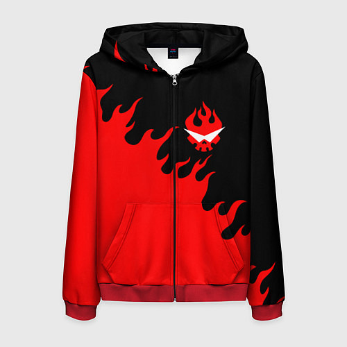 Мужская толстовка на молнии GURREN LAGANN / 3D-Красный – фото 1