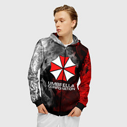 Толстовка 3D на молнии мужская UMBRELLA CORP, цвет: 3D-черный — фото 2