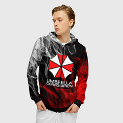 Толстовка 3D на молнии мужская UMBRELLA CORP, цвет: 3D-черный — фото 2