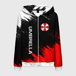 Толстовка 3D на молнии мужская UMBRELLA CORP, цвет: 3D-белый