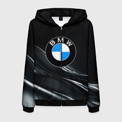Толстовка 3D на молнии мужская BMW, цвет: 3D-черный
