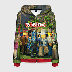 Толстовка 3D на молнии мужская ROBLOX, цвет: 3D-красный