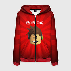 Толстовка 3D на молнии мужская ROBLOX, цвет: 3D-красный