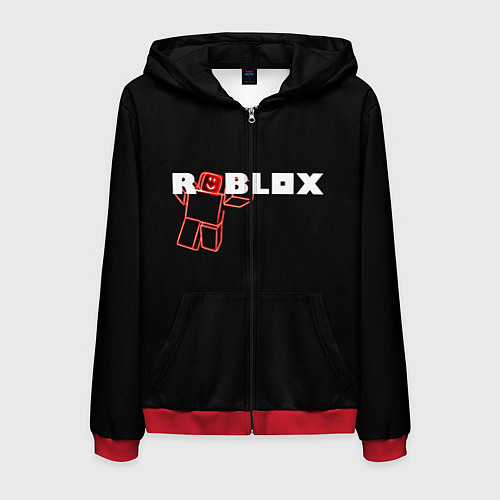 Мужская толстовка на молнии Роблокс Roblox / 3D-Красный – фото 1