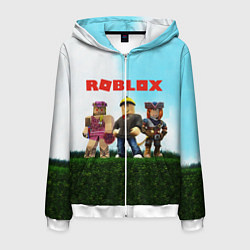 Толстовка 3D на молнии мужская ROBLOX, цвет: 3D-белый