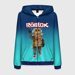 Толстовка 3D на молнии мужская ROBLOX, цвет: 3D-синий