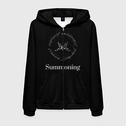 Толстовка 3D на молнии мужская Summoning, цвет: 3D-черный