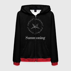 Толстовка 3D на молнии мужская Summoning, цвет: 3D-красный