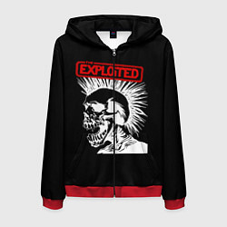 Толстовка 3D на молнии мужская The Exploited, цвет: 3D-красный