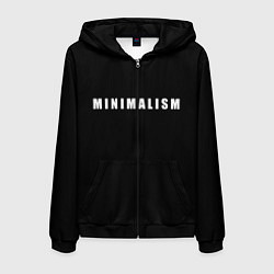 Толстовка 3D на молнии мужская Minimalism, цвет: 3D-черный