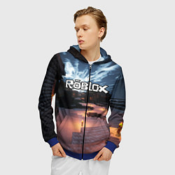 Толстовка 3D на молнии мужская ROBLOX, цвет: 3D-синий — фото 2