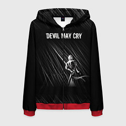 Толстовка 3D на молнии мужская Devil May Cry, цвет: 3D-красный