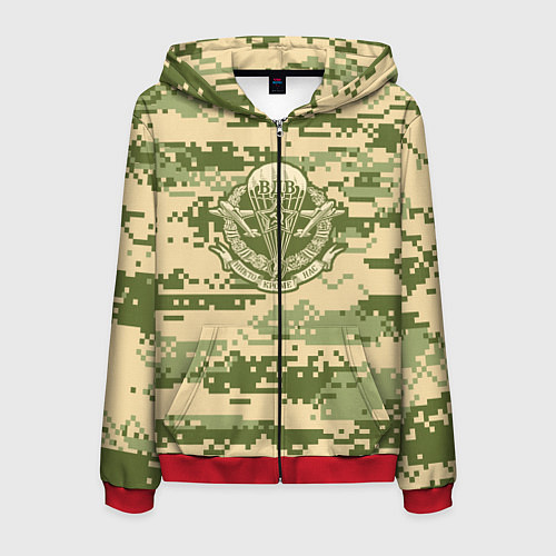 Мужская толстовка на молнии ВДВ СССР / 3D-Красный – фото 1