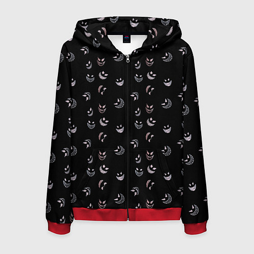 Мужская толстовка на молнии Корми демонов по расписанию / 3D-Красный – фото 1