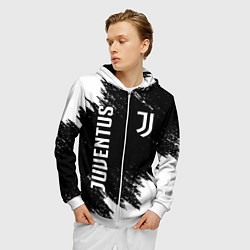 Толстовка 3D на молнии мужская JUVENTUS, цвет: 3D-белый — фото 2