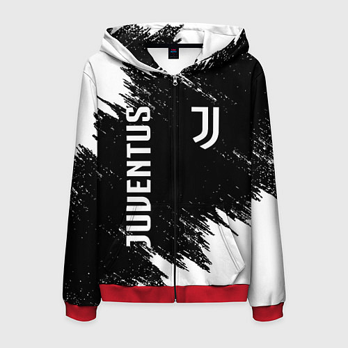 Мужская толстовка на молнии JUVENTUS / 3D-Красный – фото 1