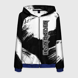 Толстовка 3D на молнии мужская Iron Maiden, цвет: 3D-синий