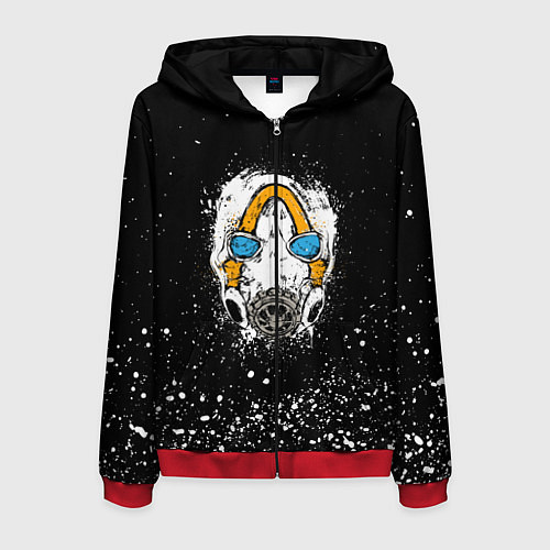 Мужская толстовка на молнии BORDERLANDS 3 / 3D-Красный – фото 1