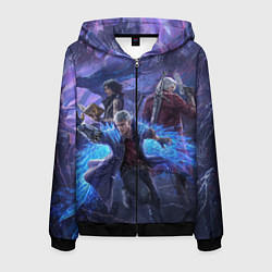 Толстовка 3D на молнии мужская DEVIL MAY CRY, цвет: 3D-черный