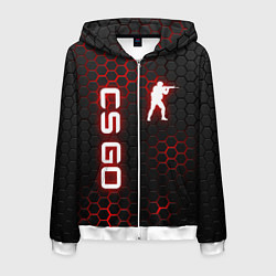 Толстовка 3D на молнии мужская CS GO, цвет: 3D-белый