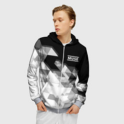 Толстовка 3D на молнии мужская Muse, цвет: 3D-меланж — фото 2