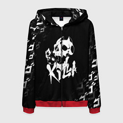 Толстовка 3D на молнии мужская KILLER QUEEN, цвет: 3D-красный