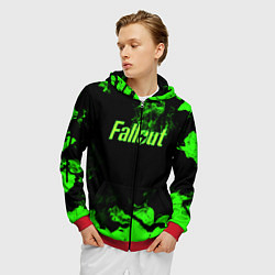 Толстовка 3D на молнии мужская FALLOUT, цвет: 3D-красный — фото 2