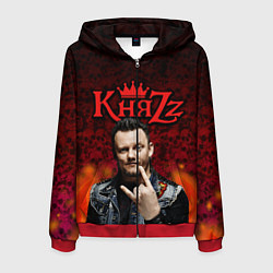 Толстовка 3D на молнии мужская Князь, цвет: 3D-красный