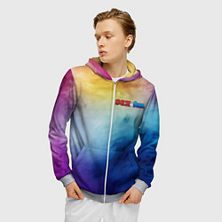 Толстовка 3D на молнии мужская Sex is fun, цвет: 3D-меланж — фото 2