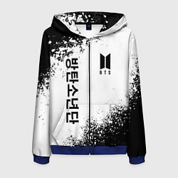 Толстовка 3D на молнии мужская BTS, цвет: 3D-синий