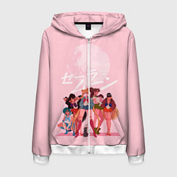 Мужская толстовка на молнии PINK SAILOR MOON