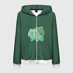 Мужская толстовка на молнии Pokemon Bulbasaur