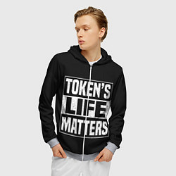 Толстовка 3D на молнии мужская TOKENS LIFE MATTERS, цвет: 3D-меланж — фото 2