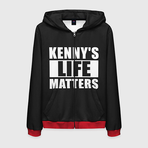 Мужская толстовка на молнии KENNYS LIFE MATTERS / 3D-Красный – фото 1