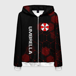 Толстовка 3D на молнии мужская UMBRELLA CORP, цвет: 3D-белый