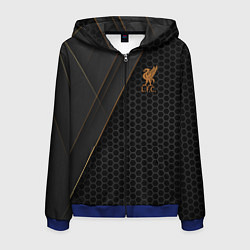 Толстовка 3D на молнии мужская Liverpool FC, цвет: 3D-синий